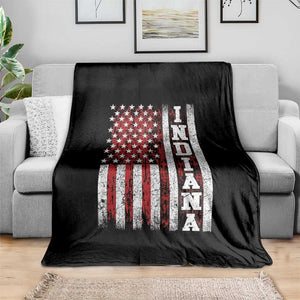 Indiana Fan Throw Blanket Classic Retro City USA Flag Patriotic American TS10 Print Your Wear