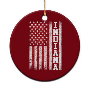 Indiana Fan Ceramic Ornament Classic Retro City USA Flag Patriotic American TS10 1pc Red Print Your Wear