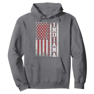Indiana Fan Hoodie Classic Retro City USA Flag Patriotic American TS10 Charcoal Print Your Wear