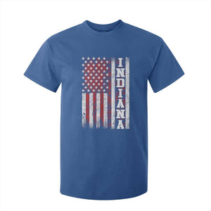 Indiana Fan T Shirt For Kid Classic Retro City USA Flag Patriotic American TS10 Royal Blue Print Your Wear
