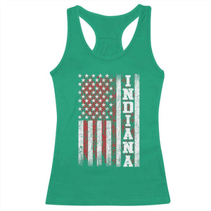 Indiana Fan Racerback Tank Top Classic Retro City USA Flag Patriotic American TS10 Irish Green Print Your Wear