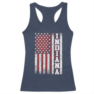 Indiana Fan Racerback Tank Top Classic Retro City USA Flag Patriotic American TS10 Navy Print Your Wear