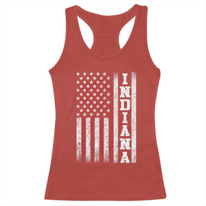 Indiana Fan Racerback Tank Top Classic Retro City USA Flag Patriotic American TS10 Red Print Your Wear