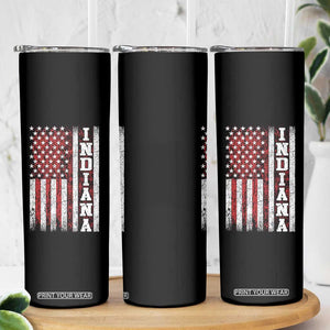 Indiana Fan Skinny Tumbler Classic Retro City USA Flag Patriotic American TS10 Print Your Wear