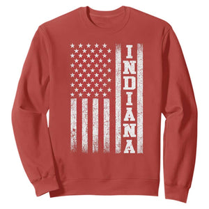 Indiana Fan Sweatshirt Classic Retro City USA Flag Patriotic American TS10 Red Print Your Wear
