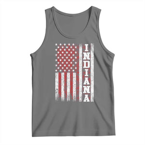Indiana Fan Tank Top Classic Retro City USA Flag Patriotic American TS10 Black Heather Print Your Wear