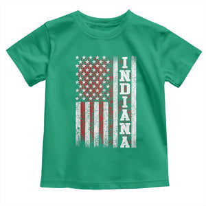 Indiana Fan Toddler T Shirt Classic Retro City USA Flag Patriotic American TS10 Irish Green Print Your Wear
