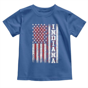 Indiana Fan Toddler T Shirt Classic Retro City USA Flag Patriotic American TS10 Royal Blue Print Your Wear