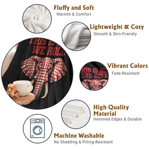 Alabama Fan Throw Blanket This Is How We Roll Elephant Bama Mascot Game Day TS10 Print Your Wear