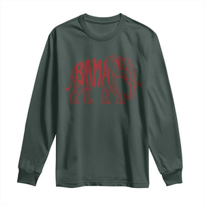 Alabama Fan Long Sleeve Shirt Retro Vintage City Elephant Bama Mascot Game Day TS10 Dark Forest Green Print Your Wear