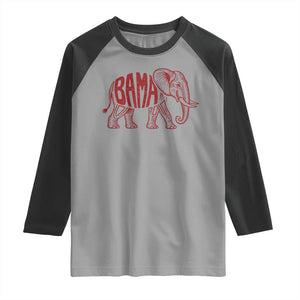 Alabama Fan Raglan Shirt Retro Vintage City Elephant Bama Mascot Game Day TS10 Sport Gray Black Print Your Wear
