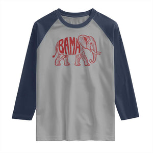 Alabama Fan Raglan Shirt Retro Vintage City Elephant Bama Mascot Game Day TS10 Sport Gray Navy Print Your Wear