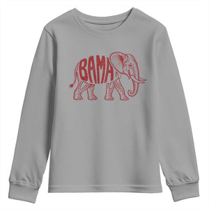 Alabama Fan Youth Sweatshirt Retro Vintage City Elephant Bama Mascot Game Day TS10 Sport Gray Print Your Wear