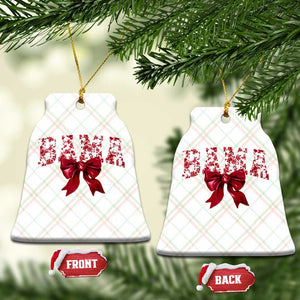Vintage Bama Coquette Bow Ceramic Ornament Retro Varsity Alabama Football Lover AL State TS10 Print Your Wear