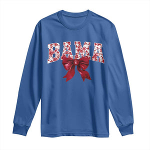 Vintage Bama Coquette Bow Long Sleeve Shirt Retro Varsity Alabama Football Lover AL State TS10 Royal Blue Print Your Wear