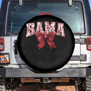 Vintage Bama Coquette Bow Spare Tire Cover Retro Varsity Alabama Football Lover AL State TS10 No hole Black Print Your Wear