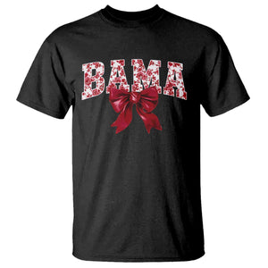 Vintage Bama Coquette Bow T Shirt Retro Varsity Alabama Football Lover AL State TS10 Black Print Your Wear