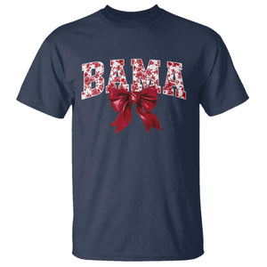 Vintage Bama Coquette Bow T Shirt Retro Varsity Alabama Football Lover AL State TS10 Navy Print Your Wear