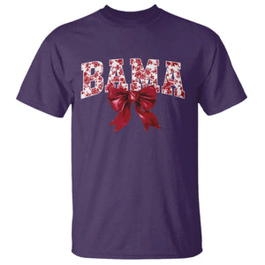 Vintage Bama Coquette Bow T Shirt Retro Varsity Alabama Football Lover AL State TS10 Purple Print Your Wear