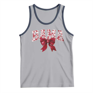 Vintage Bama Coquette Bow Tank Top Retro Varsity Alabama Football Lover AL State TS10 Athletic Heather Navy Print Your Wear