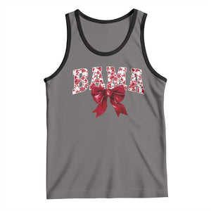 Vintage Bama Coquette Bow Tank Top Retro Varsity Alabama Football Lover AL State TS10 Deep Heather Black Print Your Wear