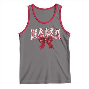 Vintage Bama Coquette Bow Tank Top Retro Varsity Alabama Football Lover AL State TS10 Deep Heather Red Print Your Wear