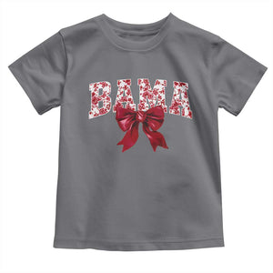 Vintage Bama Coquette Bow Toddler T Shirt Retro Varsity Alabama Football Lover AL State TS10 Charcoal Print Your Wear