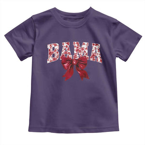 Vintage Bama Coquette Bow Toddler T Shirt Retro Varsity Alabama Football Lover AL State TS10 Purple Print Your Wear