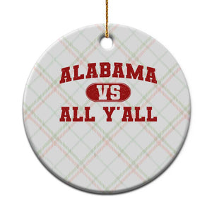 Alabama Fan Ceramic Ornament Vintage Sports Design Red Design Game Day TS10 1pc Christmas Plaid Print Your Wear