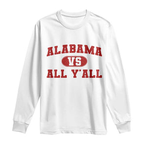 Alabama Fan Long Sleeve Shirt Vintage Sports Design Red Design Game Day TS10 White Print Your Wear