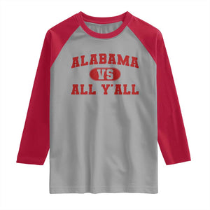Alabama Fan Raglan Shirt Vintage Sports Design Red Design Game Day TS10 Sport Gray Red Print Your Wear