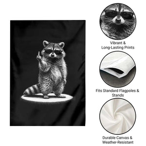 Raccoon Meme Garden Flag Middle Finger Trash Panda Sarcastic Humor TS10 Print Your Wear