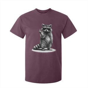 Raccoon Meme T Shirt For Kid Middle Finger Trash Panda Sarcastic Humor TS10 Maroon Print Your Wear