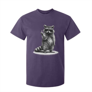 Raccoon Meme T Shirt For Kid Middle Finger Trash Panda Sarcastic Humor TS10 Purple Print Your Wear