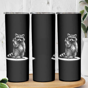 Raccoon Meme Skinny Tumbler Middle Finger Trash Panda Sarcastic Humor TS10 Print Your Wear