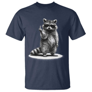 Raccoon Meme T Shirt Middle Finger Trash Panda Sarcastic Humor TS10 Navy Print Your Wear