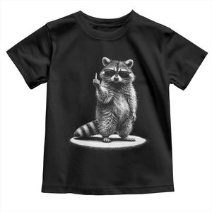 Raccoon Meme Toddler T Shirt Middle Finger Trash Panda Sarcastic Humor TS10 Black Print Your Wear