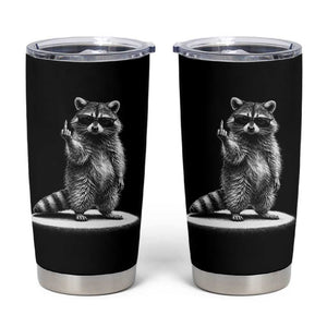 Raccoon Meme Tumbler Cup Middle Finger Trash Panda Sarcastic Humor TS10 Black Print Your Wear