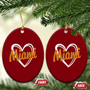 Vintage Miami Ceramic Ornament Classic Retro City Heart TS10 Print Your Wear