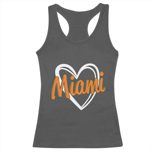 Vintage Miami Racerback Tank Top Classic Retro City Heart TS10 Dark Heather Print Your Wear
