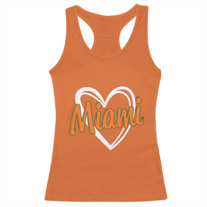 Vintage Miami Racerback Tank Top Classic Retro City Heart TS10 Orange Print Your Wear