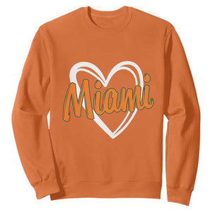 Vintage Miami Sweatshirt Classic Retro City Heart - Print Your Wear