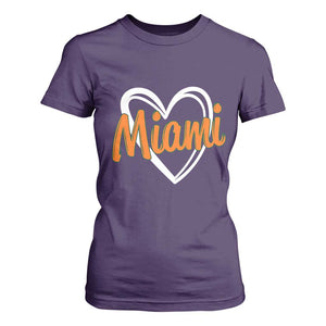 Vintage Miami T Shirt For Women Classic Retro City Heart TS10 Purple Print Your Wear