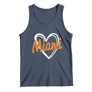 Vintage Miami Tank Top Classic Retro City Heart TS10 Navy Print Your Wear