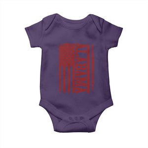 Vintage Alabama Fan Baby Onesie Classic Retro City USA Flag Game Day TS10 Purple Print Your Wear