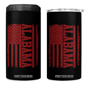 Vintage Alabama Fan 4 in 1 Can Cooler Tumbler Classic Retro City USA Flag Game Day TS10 One Size: 16 oz Black Print Your Wear