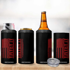 Vintage Alabama Fan 4 in 1 Can Cooler Tumbler Classic Retro City USA Flag Game Day TS10 Print Your Wear