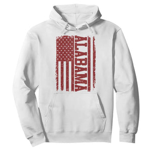 Vintage Alabama Fan Hoodie Classic Retro City USA Flag Game Day TS10 White Print Your Wear