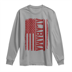 Vintage Alabama Fan Long Sleeve Shirt Classic Retro City USA Flag Game Day TS10 Sport Gray Print Your Wear
