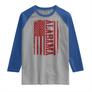 Vintage Alabama Fan Raglan Shirt Classic Retro City USA Flag Game Day TS10 Sport Gray Royal Print Your Wear